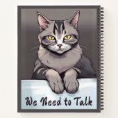 Stern Tabby Cat exige un sérieusement Talk Journal (Dos)