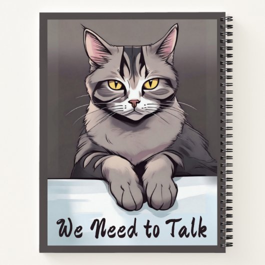 Stern Tabby Cat exige un sérieusement Talk Journal (Dos)