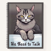 Stern Tabby Cat exige un sérieusement Talk Journal (Devant)