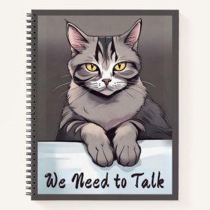 Stern Tabby Cat exige un sérieusement Talk Journal