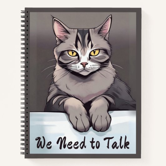 Stern Tabby Cat exige un sérieusement Talk Journal (Devant)