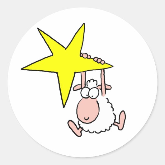 Sternenschaf Ronde Sticker (Voorkant)