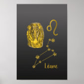 Sternzeichen Löwe -  Poster (Voorkant)
