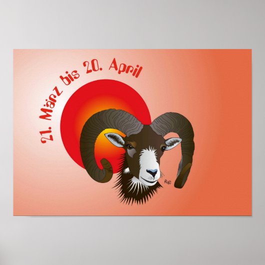 Sternzeichen - Poster Breedte (Voorkant)