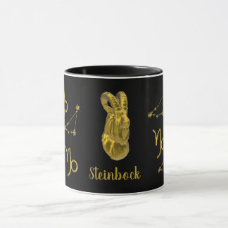 Sternzeichen Steinbock, gold -  Mok