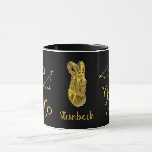 Sternzeichen Steinbock, gold - Mok (Midden)
