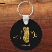Sternzeichen Steinbock, gold -  Sleutelhanger (Voorkant)