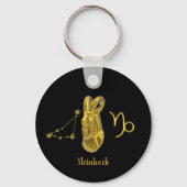 Sternzeichen Steinbock, gold -  Sleutelhanger (Achterkant)