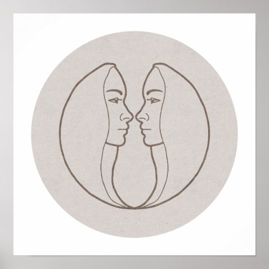 Sternzeichen Zwilling -  Poster (Voorkant)