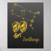 Sternzeichen Zwillinge - Poster (Voorkant)