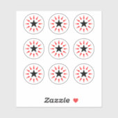 Sterontwerp Pinball Machine Ronde Doel Stickers (Vel)