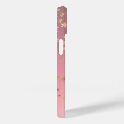 Sterpatroon perzik paarse gouden verloop Case-Mate iPhone case (Achterkant / Rechts)
