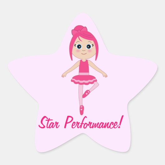 Sterprestaties Dans en Ballet Ster Sticker (Voorkant)
