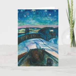 Sterre Nachten Edvard Munch Kerstkaart Feestdagen Kaart