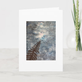 Sterre Nachthemel met Boom Vredeschildering Kunstk Kaart