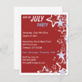 Sterren 4e van de Uitnodigingen van de Partij van (Voorkant / Achterkant)