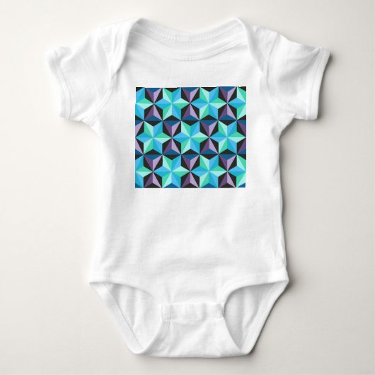 Sterren Abstracte Geometrische Patchwork Romper (Voorkant)