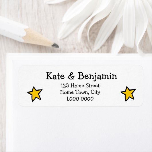 Sterren Adreslabel Etiket (Insitu)
