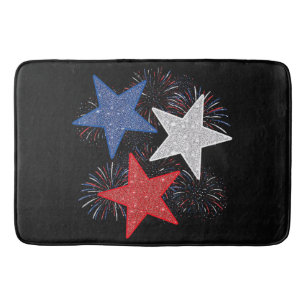 Sterren Amerikaanse Vlag Vuurwerk 4 juli Onafhanke Badmat