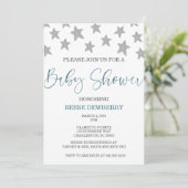 Sterren Baby shower Uitnodigen Kaart (Staand voorkant)
