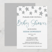 Sterren Baby shower Uitnodigen Kaart (Voorkant / Achterkant)