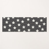 Sterren boven strepen grijs yogamat (Voorkant (horizontaal))