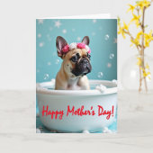 Sterren bubbel Moederdag kaart (Gele Bloem)