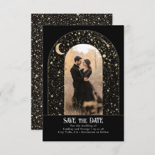 Sterren Celestial Arch Black Save the Date Foto