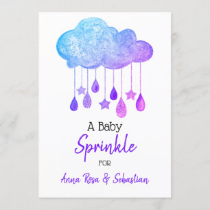 ** Sterren Cloud Rain Drops Sprinkle Shower Kaart
