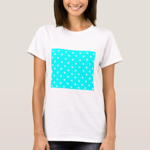 Sterren Cyan White Het museum Zazzle Gifts T-shirt