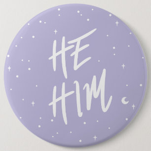Sterren die hij uitspreekt in Lila Ronde Button 6,0 Cm