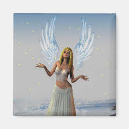 Sterren die op een engel (magneet) vallen magneet