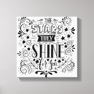 Sterren die ze voor je schenen canvas afdruk