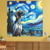 Sterren Duits kortharig pointer hondenportret Canvas Afdruk (Insitu (Woonkamer))