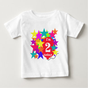 Sterren en ballon 2e verjaardag T-shirts en gesche
