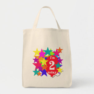 Sterren en ballon 2e verjaardag T-shirts en gesche Tote Bag