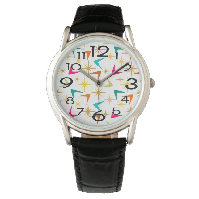 Sterren en boommerangs horloge (Voorkant)