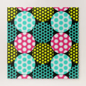 Sterren en cirkels, veelkleurige pop. legpuzzel (Horizontaal)