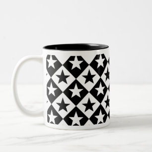 Sterren en diamanten tweekleurige koffiemok