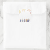 Sterren en kaarsen vierkante sticker (Tas)