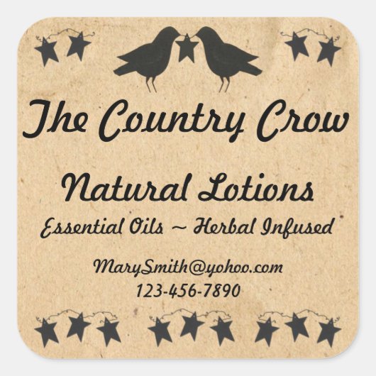 Sterren en kraaien aangepaste Sticker (Voorkant)