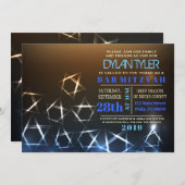 STERREN EN LICHTEN Bar Bat Mitzvah Uitnodiging (Voorkant / Achterkant)