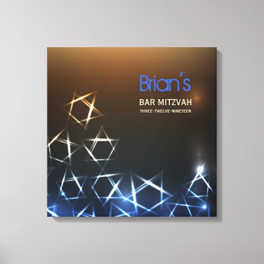 STERREN EN LICHTEN Bat Bar Mitzvah Inloggen Board Canvas Afdruk (Voorkant)