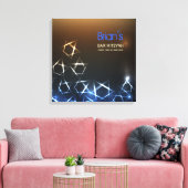 STERREN EN LICHTEN Bat Bar Mitzvah Inloggen Board Canvas Afdruk (Insitu (Woonkamer))