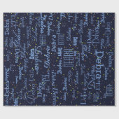 Sterren en namen . creëer uw eigen patroon cadeaupapier (Vlak)