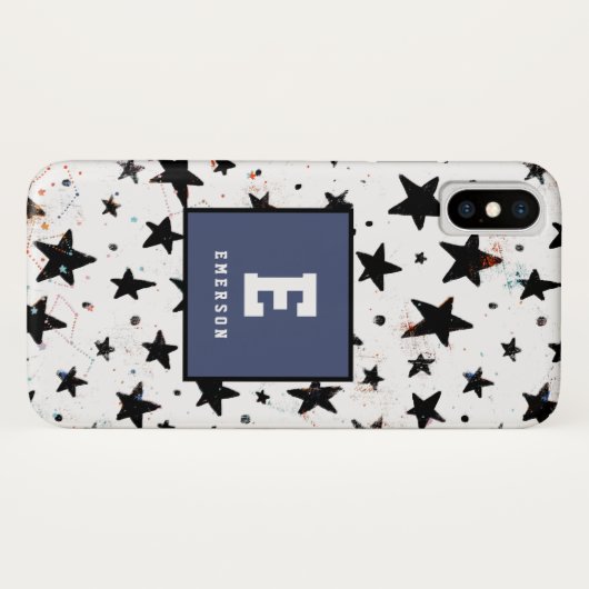 sterren en ruimtevaart - astronomisch patroon Case-Mate iPhone case (Achterkant (horizontaal))