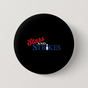 Sterren en stakingen Bob Bowling Team American Col Ronde Button 5,7 Cm
