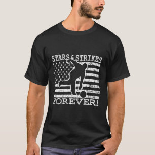 Sterren en stakingen voor altijd bowlen Amerikaans T-shirt