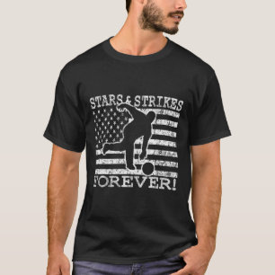 Sterren en stakingen voor altijd bowlen Amerikaans T-shirt