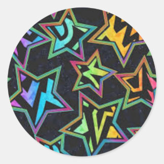 Sterren en sterren ronde sticker